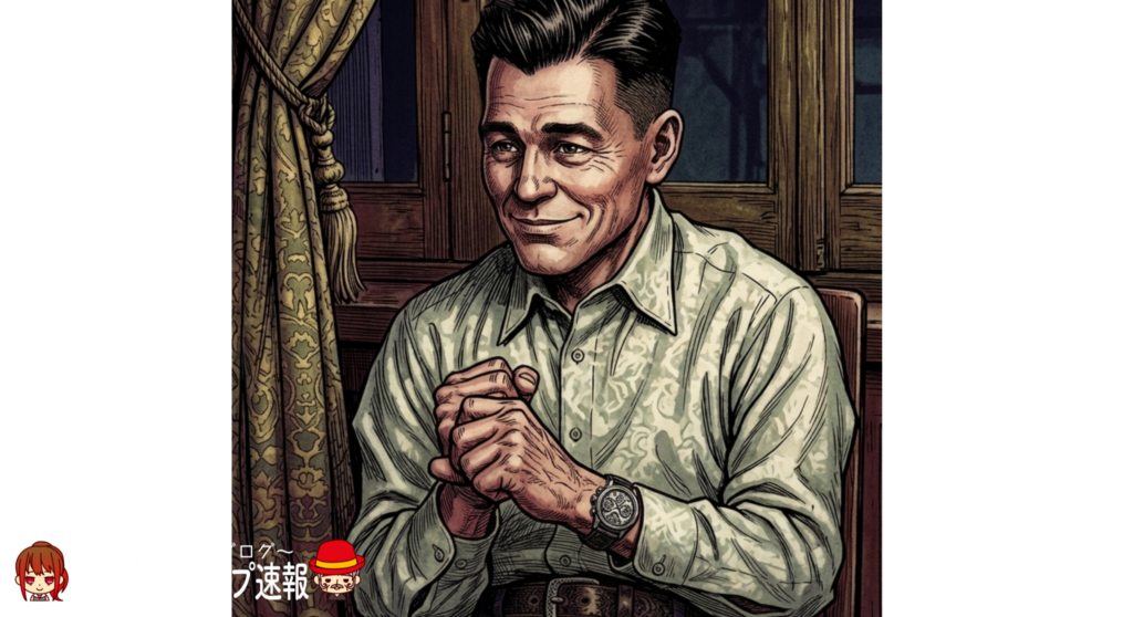 カープ白石勝巳。AIで生成し、独自ロゴを配置したオリジナル画像。